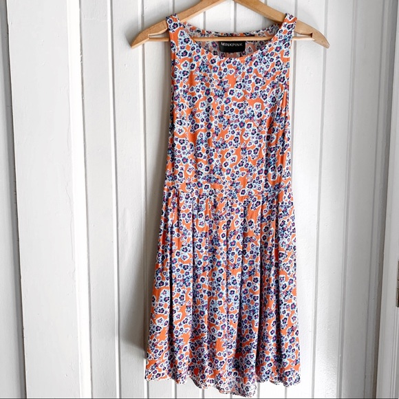 MINKPINK Dresses & Skirts - MinkPink Orange Floral Sleeveless Dress U